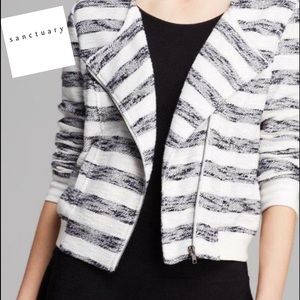 Host Pick 9/3 🎉Sanctuary Jacket , Blue & White Striped Moto Light weight